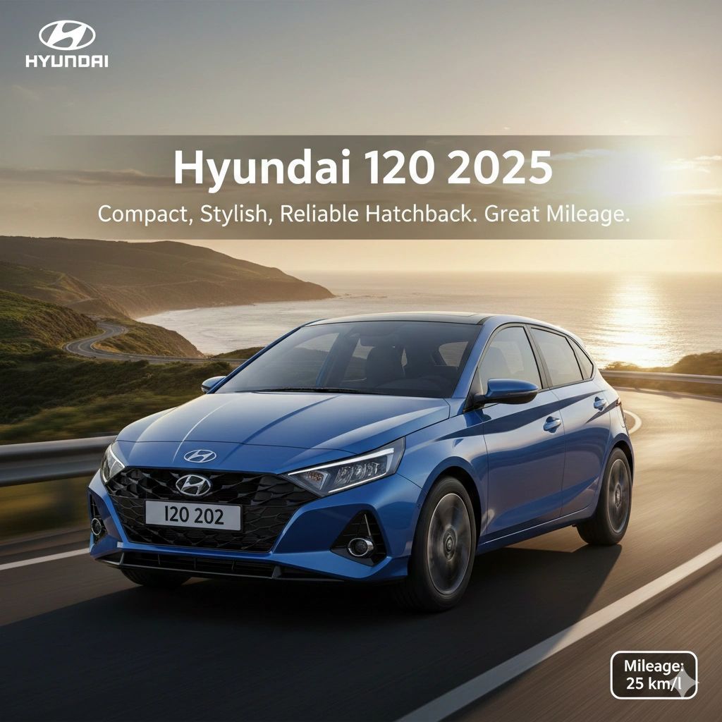 Hyundai i20 2025 – Compact, Stylish, and Reliable Hatchback with Great Mileage