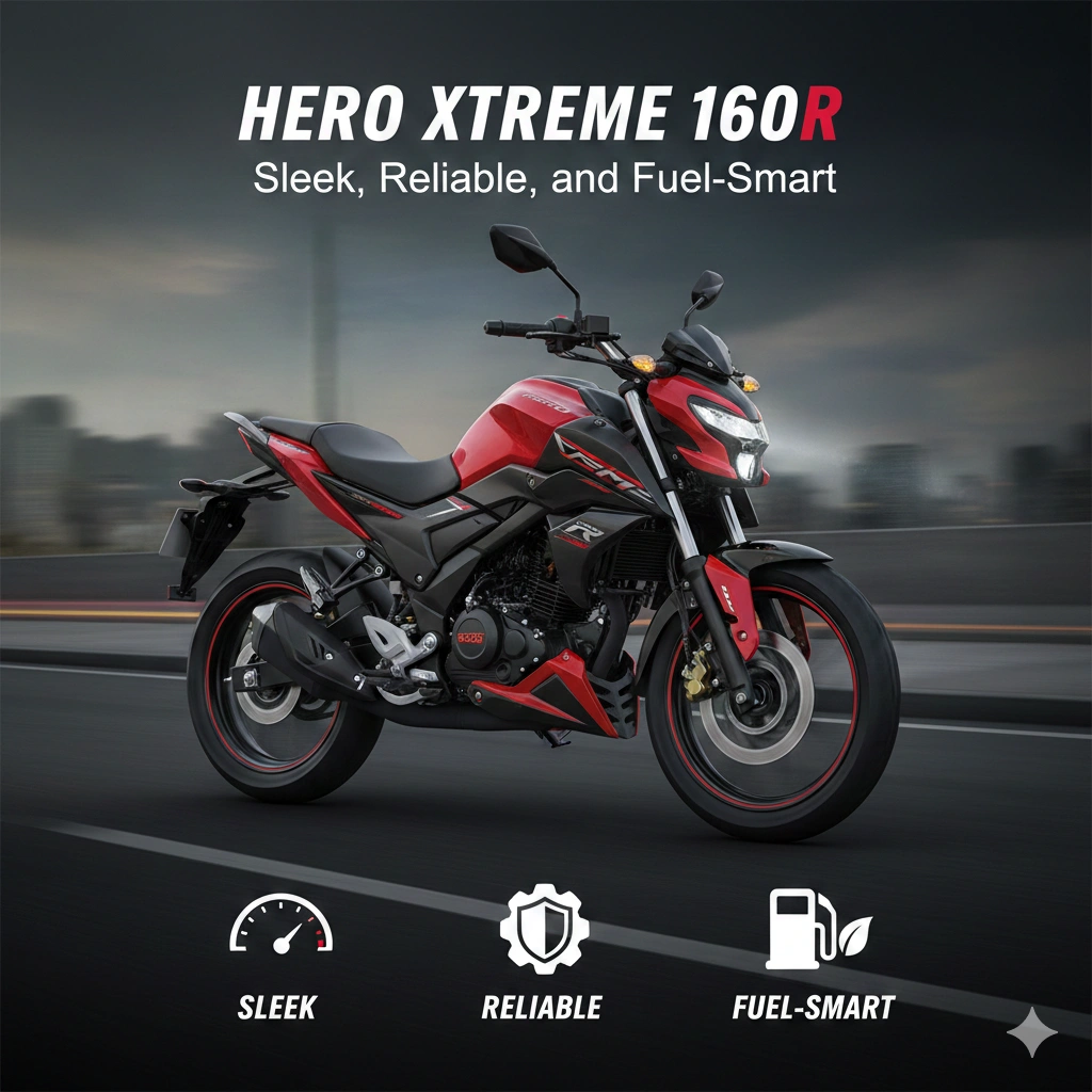 Hero Xtreme 160R – Sleek, Reliable, and Fuel-Smart Motorcycle